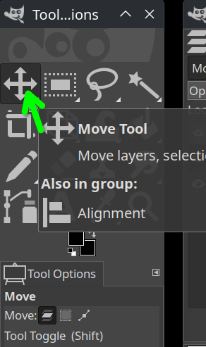 gimp move tool